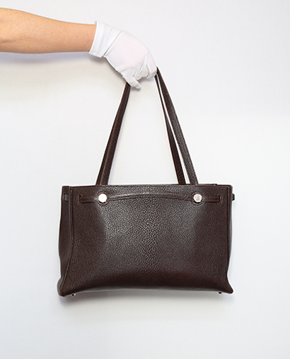 Herbag Cabas Chevre De Coromandel Goatskin in Cacoan, front view